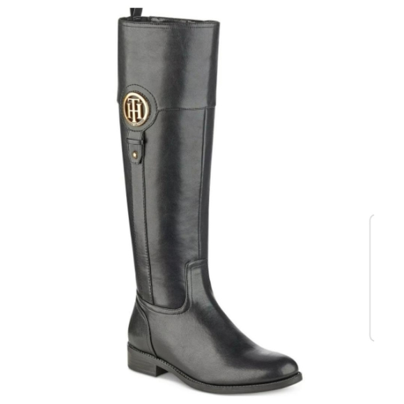 Tommy Hilfiger Knee High Riding Boots - Picture 1 of 8
